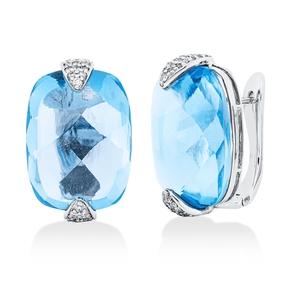 Creolen 750 Weißgold 2 Topase 47,98ct blau 80 Brillanten 0,32ct F-VSI/SI 21,3x14mm Creolen 750 Weißgold 2 Topase 47,98ct blau 80 Brillanten 0,32ct F-VSI/SI 21,3x14mm