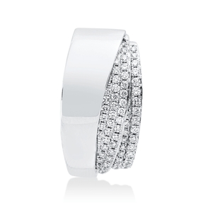 Anhänger aus 750 Gold Weißgold 68 Brillanten 0,45ct TW-VSI 23,1x12,3mm