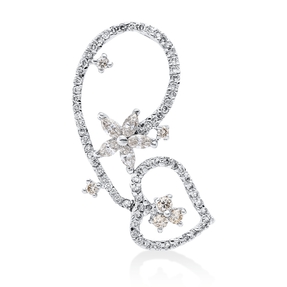 Anhänger aus 750 Gold Weißgold 81 Diamanten 0,97ct 32x22,5mm
