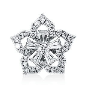 Anhänger Stern aus 750 Weißgold 36 Diamanten 0,67ct TW-SI 15x15,7mm