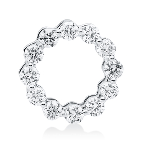 Anhänger Kreis aus 750 Weißgold 12 Brillanten 0,5ct TW-SI 11,8x11,8mm