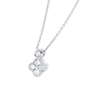 Collier aus 750 Weißgold 4 Brillanten 0,18ct TW-SI 1 Brillant 0,04ct TW-SI L:45cm Collier aus 750 Weißgold 4 Brillanten 0,18ct TW-SI 1 Brillant 0,04ct TW-SI L:45cm