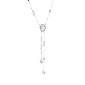 Collier aus 750 Gold Weißgold 84 Diamanten 0,78ct L:45,7cm