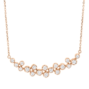 Collier aus 750 Gold Rotgold 18 Brillanten 0,62ct TW-SI L:45,7cm