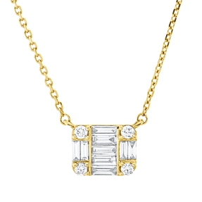 Collier aus 750 Gold Gelbgold 13 Diamanten 0,39ct L:45,7cm