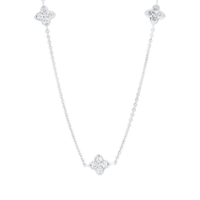 Collier aus 750 Gold Weißgold 25 Brillanten 0,6ct W-SI L:45cm