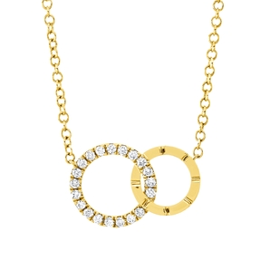 Collier aus 585 Gold Gelbgold 20 Brillanten 0,19ct W-SI/PI L:45cm