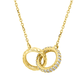 Collier aus 750 Gold Gelbgold 48 Brillanten 0,18ct W-SI L:45cm