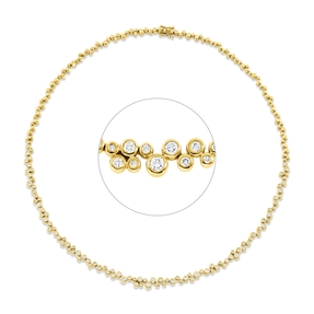 Collier aus 750 Gold Gelbgold 100 Brillanten 2,63ct TW-SI