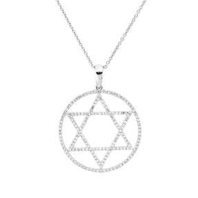 Collier aus 750 Gold Weißgold 174 Diamanten 0,44ct TW-SI L:45,7cm