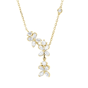 Collier aus 750 Gold Gelbgold 17 Diamanten 0,67ct L:45cm
