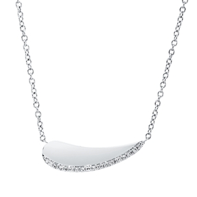 Collier aus 750 Gold Weißgold 20 Diamanten 0,06ct TW-VSI/SI L:45,7cm