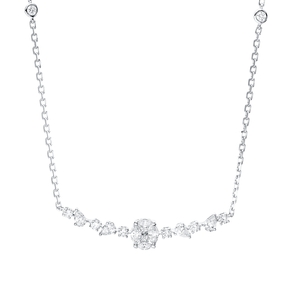 Collier aus 750 Gold Weißgold 20 Diamanten 0,79ct L:45,7cm