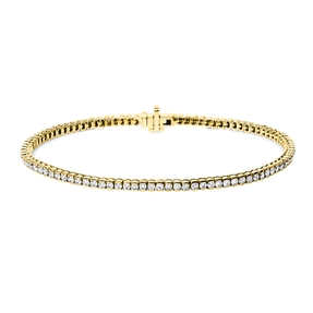 Armband aus 750 Gold Gelbgold 96 Brillanten 2ct TW-SI L:18cm