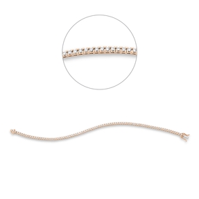 Armband aus 750 Gold weiß/rot 87 Brillanten 1,5ct TW-SI B:1,9mm L:18cm 4er-Krappe Armband aus 750 Gold weiß/rot 87 Brillanten 1,5ct TW-SI B:1,9mm L:18cm 4er-Krappe