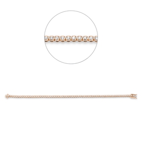 Armband aus 750 Gold weiß/rot 63 Brillanten 1,51ct TW-SI B:2,8mm L:18cm 4er-Krappe Armband aus 750 Gold weiß/rot 63 Brillanten 1,51ct TW-SI B:2,8mm L:18cm 4er-Krappe