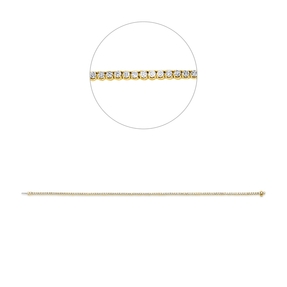 Armband aus 750 Gold gelb/weiß 108 Brillanten 1ct TW-SI L:18cm 4er-Krappe