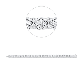 Armband aus 750 Weißgold 400 Brillanten 5,34ct TW-VSI B:7,1mm L:17,8cm