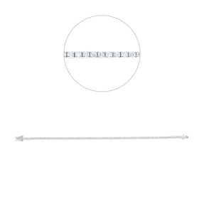 Armband aus 750 Gold Weißgold 96 Brillanten 0,9ct TW-SI B:1,5mm L:17cm
