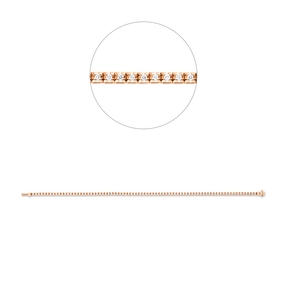 Armband aus 750 Gold Rotgold 82 Brillanten 0,51ct W-SI B:2mm L:17,5cm