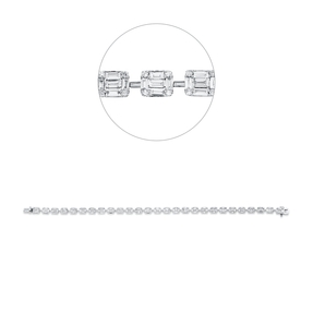 Armband aus 750 Gold Weißgold 243 Diamanten 2,77ct L:18cm