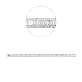 Armband aus 750 Gold Weißgold 311 Diamanten 6,51ct L:17,5cm