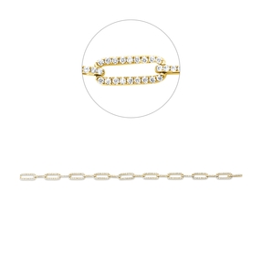 Armband aus 750 Gold Gelbgold 234 Brillanten 1,4ct TW-SI B:4,7mm L:16,7cm