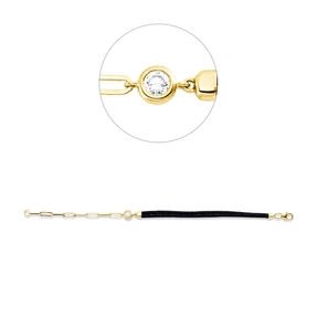 Armband aus 750 Gold Gelbgold Brillant 0,23ct TW-SI L:16,5cm