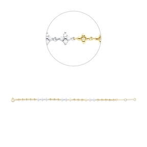 Armband aus 750 Gold gelb/weiß 36 Brillanten 0,34ct TW-PI B:4,6mm L:18cm