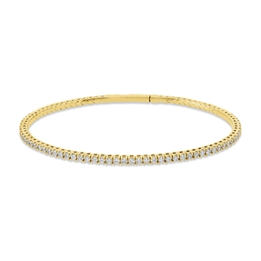 Armreif aus 750 Gold Gelbgold 82 Diamanten 2,04ct TW-SI 50x63mm