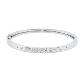 Armreif aus 750 Gold Weißgold 30 Brillanten 0,56ct TW-SI 62x50mm