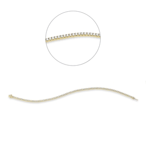 Armband aus 750 Gold gelb/weiß 91 Brillanten 2,05ct TW-SI B:2,5mm L:18cm