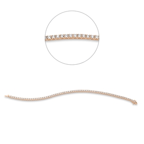 Armband aus 750 Gold Rotgold 68 Brillanten 3,02ct TW-SI L:18cm