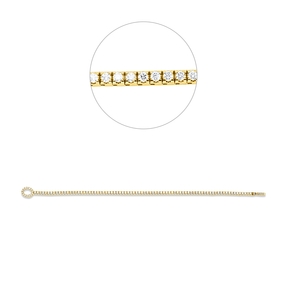 Armband aus 750 Gold Gelbgold 100 Diamanten 1,87ct TW-SI B:6,2mm L:19cm