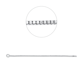 Armband aus 750 Gold Weißgold 100 Diamanten 1,87ct TW-SI B:6,2mm L:19cm