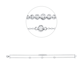 Armband aus 750 Gold Weißgold 10 Diamanten 1,34ct TW-SI L:19cm Zarge