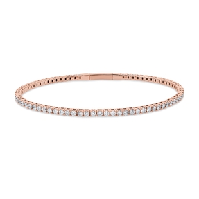 Armband aus 750 Gold Rotgold 74 Brillanten 1,99ct TW-SI B:2,4mm 4er-Krappe Armband aus 750 Gold Rotgold 74 Brillanten 1,99ct TW-SI B:2,4mm 4er-Krappe