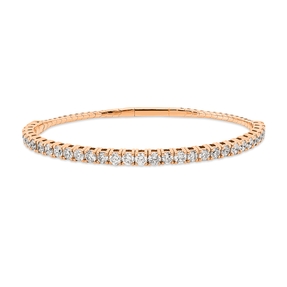 Armband aus 750 Gold Rotgold 32 Brillanten 3,16ct TW-SI B:3,6mm 4er-Krappe