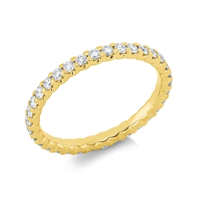 Memoire Ring aus 750 Gold Gelbgold 34 Brillanten 0,67ct TW-SI B:2,1mm