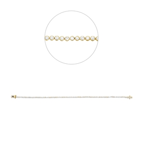 Armband aus 750 Gold gelb/weiß 100 Brillanten 0,92ct TW-SI B:1,6mm L:17,8cm
