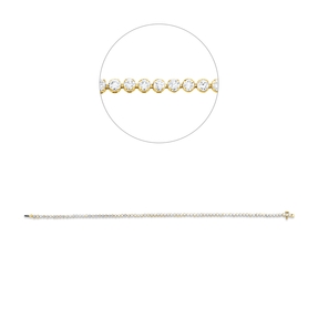 Armband aus 750 Gold gelb/weiß 79 Brillanten 1,64ct TW-SI B:2mm L:17,8cm Armband aus 750 Gold gelb/weiß 79 Brillanten 1,64ct TW-SI B:2mm L:17,8cm