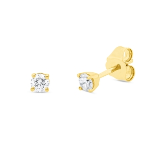 Solitaire Ohrstecker aus 750 Gelbgold 2 Brillanten 0,2ct TW-SI 3,1x3,1mm 4er-Krappe Solitaire Ohrstecker aus 750 Gelbgold 2 Brillanten 0,2ct TW-SI 3,1x3,1mm 4er-Krappe