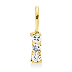 Anhänger Buchstabe L aus 750 Gelbgold 3 Brillanten 0,07ct W-SI 11x1,9mm mit Öse Anhänger Buchstabe L aus 750 Gelbgold 3 Brillanten 0,07ct W-SI 11x1,9mm mit Öse