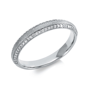 Ring aus 750 Gold Weißgold 64 Diamanten 0,19ct TW-SI B:3,2mm
