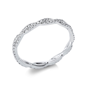 Ring aus 750 Gold Weißgold 90 Brillanten 0,42ct TW-SI B:2,1mm