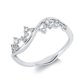 Ring aus 750 Gold Weißgold 20 Brillanten 0,24ct I-SI/PI B:5,6mm