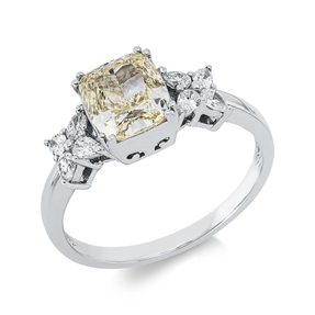 Ring aus 750 Gold Weißgold 9 Diamanten 1,84ct B:7,1mm