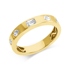 Ring aus 750 Gold Gelbgold 5 Diamanten 0,43ct B:3,6mm