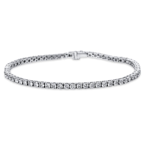 Armband aus 750 Gold Weißgold 64 Brillanten 4,02ct TW-SI L:17,8cm 4er-Krappe Armband aus 750 Gold Weißgold 64 Brillanten 4,02ct TW-SI L:17,8cm 4er-Krappe