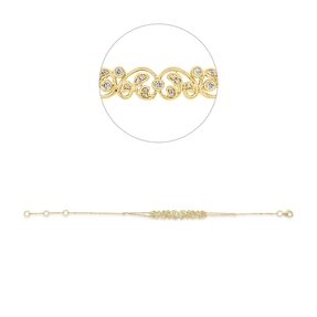 Armband aus 750 Gold Gelbgold 31 Diamanten 0,12ct TW-SI B:6,2mm L:17,8cm Armband aus 750 Gold Gelbgold 31 Diamanten 0,12ct TW-SI B:6,2mm L:17,8cm